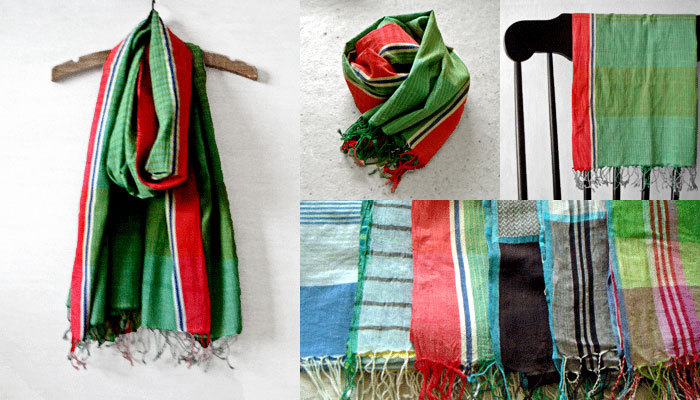 Khadi cotton stole [yantra] (1)