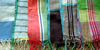 Khadi cotton stole [yantra] (1)