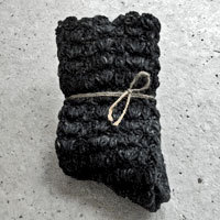 クロッシェソックス (Goat black)