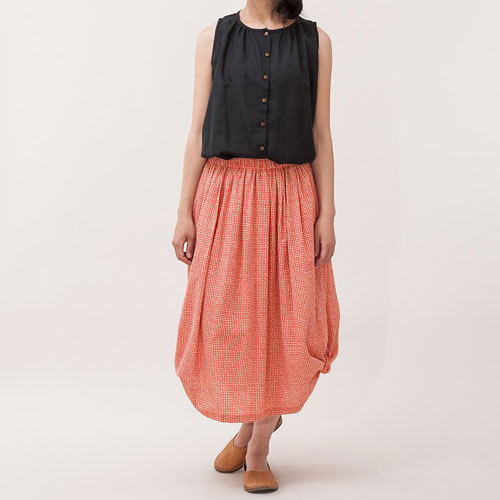 結びスカート(ブロックチェック)