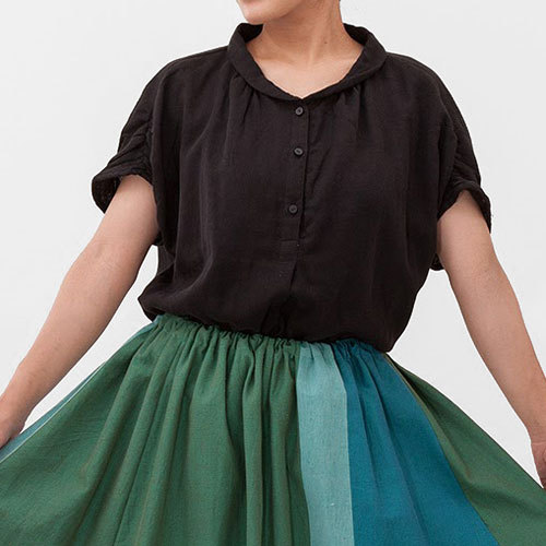 ソデギャザーシャツ(Wガーゼ)