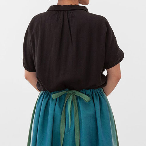 ソデギャザーシャツ(Wガーゼ)