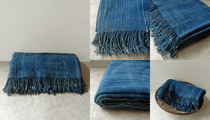 藍染手織布 (古布)