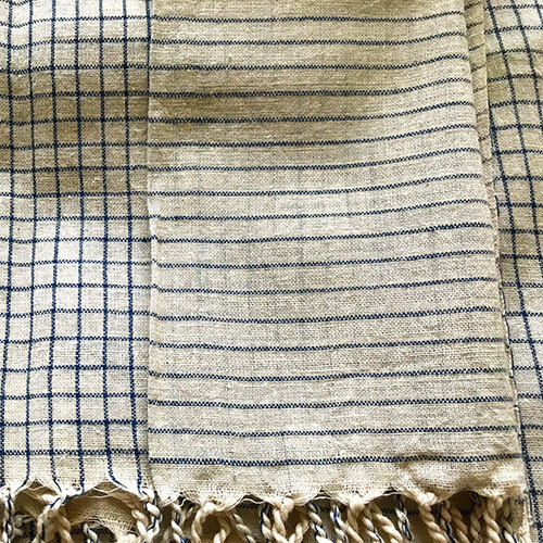 グリッドワイドショール (オーガニックコットン)