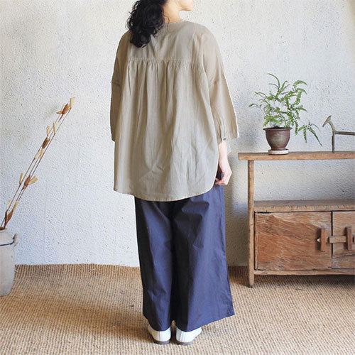 KLクロスギャザーヨークシャツ